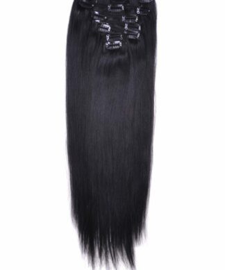 Jet Black Clip In hair Extension 2