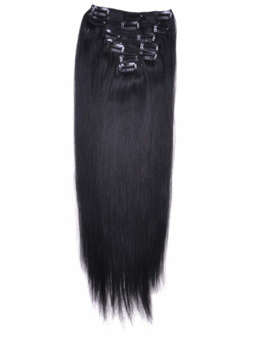 Jet Black Clip In hair Extension 2