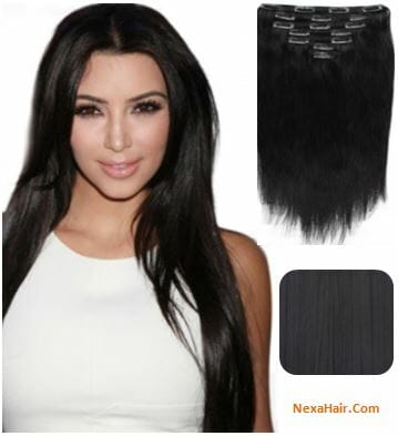 Clip In Hair Extensions Jet Black