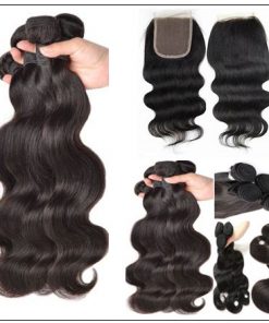Brazilian Body Wave Hair 3 Bundles With Closure img 2