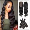 Brazilian body wave hair 3 bundles with closure img 1