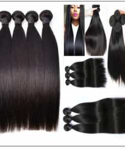 brazilian straight hair bundles with closure img 3