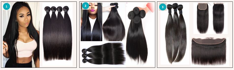 brazilian straight hair bundles with closure