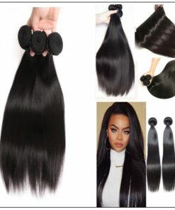 10 inch straight human hair weave img 2