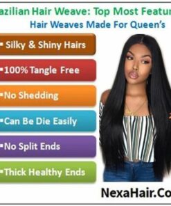10 inch straight human hair weave img 4
