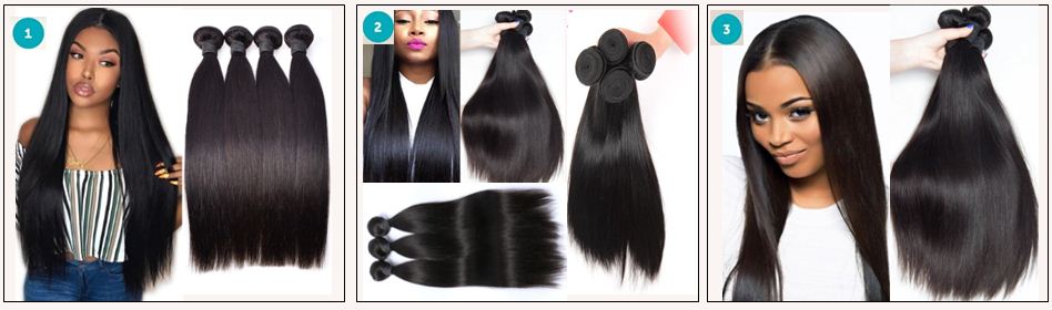 10 inch straight human hair weave