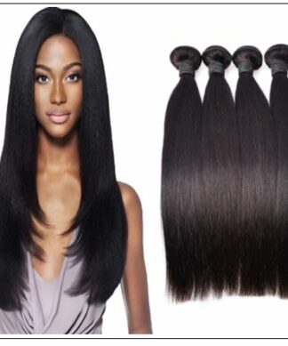 12 inch straight human hair weave img 1