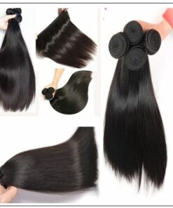 12 inch straight human hair weave img 2