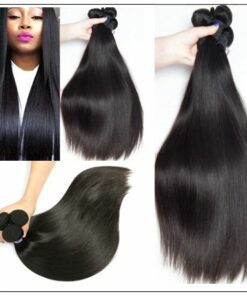 12 inch straight human hair weave img 3