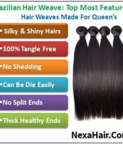 12 inch straight human hair weave img 4