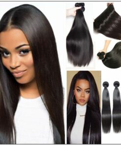 18 inch human hair straight weave img 1