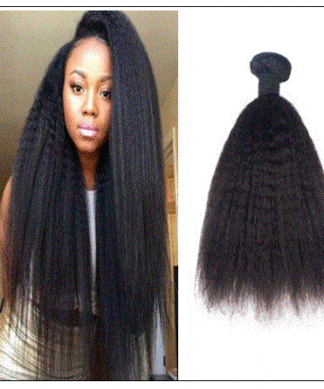 Kinky Straight Human Hair Weave img 1