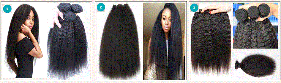 Kinky Straight Human Hair Weave