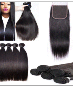 Straight Hair Bundles With Closure img 3