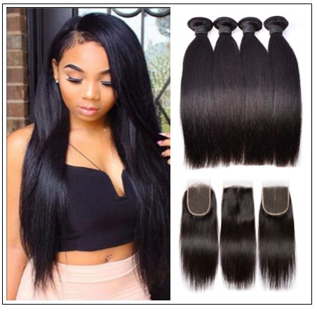 Straight Hair Weave With Closure img 1