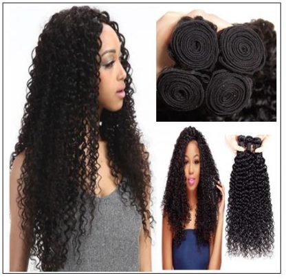 1 Bundle Virgin Curly Hair Weave Unprocessed Human Hair img 1