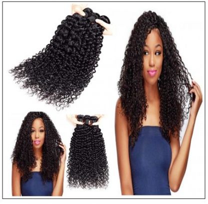 1 Bundle Virgin Curly Hair Weave Unprocessed Human Hair img 2