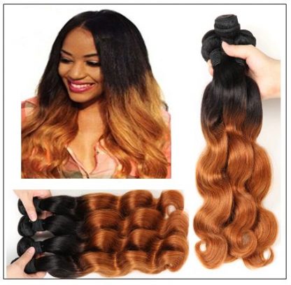 3 Bundle Ombre Indian Virgin Body Wave Hair Weave