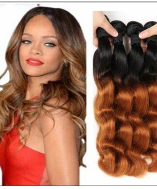 3 Bundle Ombre Indian Virgin Body Wave Hair Weave img 4