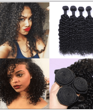 3 Bundles Brazilian Jerry Curly Hair Unprocessed Virgin Hair Weave img