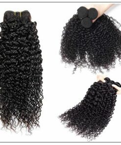 3 Bundles Indian Jerry Curly Virgin Human Hair Weave img