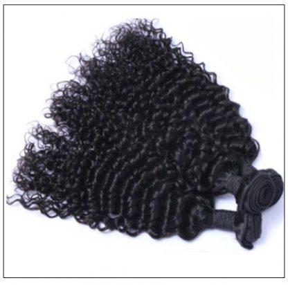 Malaysian Jerry Curly Human Hair 3 Bundles Weft Natural Color 2