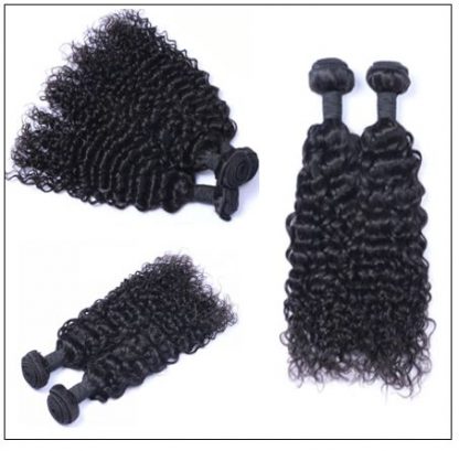 Malaysian Jerry Curly Human Hair 3 Bundles Weft Natural Color 3