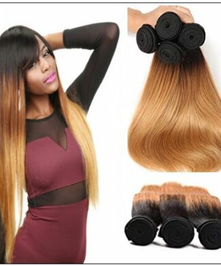 Ombre 4 Bundles Straight Human Virgin Hair