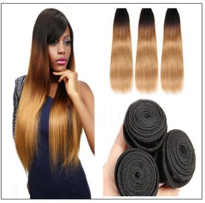 Ombre 4 Bundles Straight Human Virgin Hairs