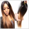 1 Bundle 3 Tone Ombre Straight Virgin Hair Weaving Remy Hair img 1-min