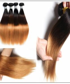 1 Bundle 3 Tone Ombre Straight Virgin Hair Weaving Remy Hair img 4 min