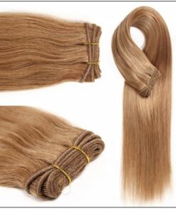12 # Light Brown Colored Weave Brazilian Remy Human Hair img 2-min