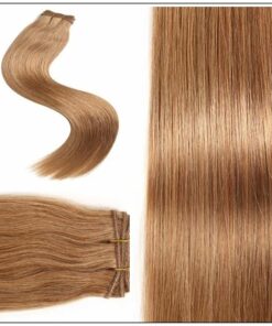12 Light Brown Colored Weave Brazilian Remy Human Hair img 4 min