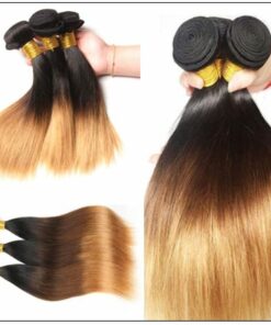 3 Bundle Brazilian Ombre Straight Premium Human Hair Weave img 2-min