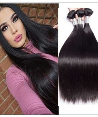 3 Bundles Bone Straight Malaysian Human Hair Weaving img-min