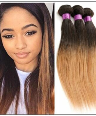 3 Bundles Brazilian Ombre Straight Hair Weave img-min