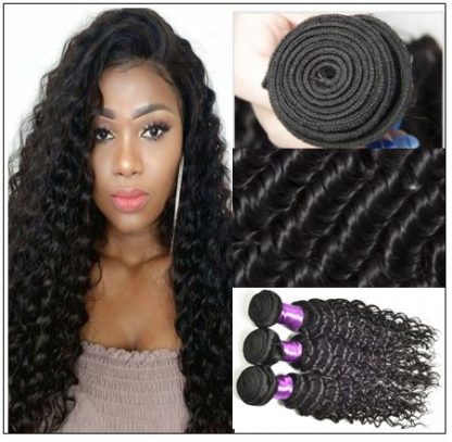 3 Bundles Indian Deep Wave Human Virgin Hair img 3-min