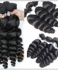 3 Bundles Indian Loose Wave Virgin Human Hair Weave img 3-min