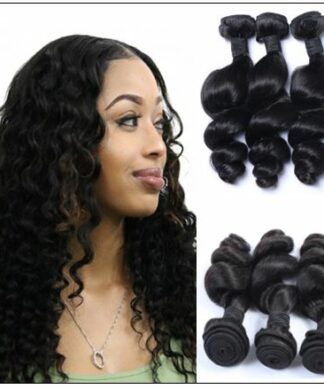 3 Bundles Malaysian Loose Wave Virgin Human Hair img 1-min