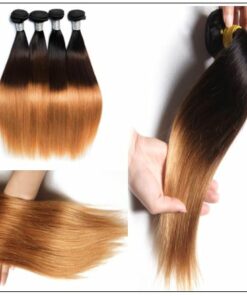 3 Bundles Malaysian Ombre Straight Human Virgin hair img 4-min
