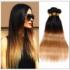 3 Bundles Straight Hair Weaves Ombre Human Hair Weft img-min