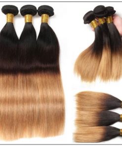 3 Bundles Unprocessed Indian Ombre Straight Human Virgin Hair img 2-min