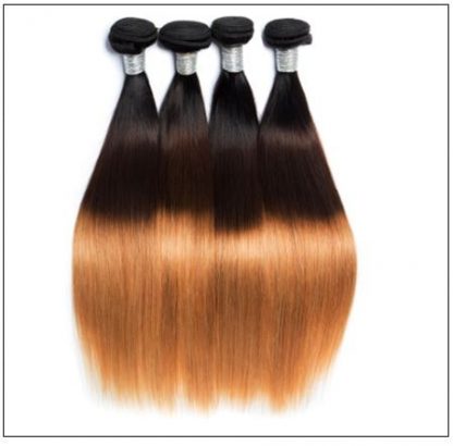 3 Bundles Unprocessed Indian Ombre Straight Human Virgin Hair img 4-min