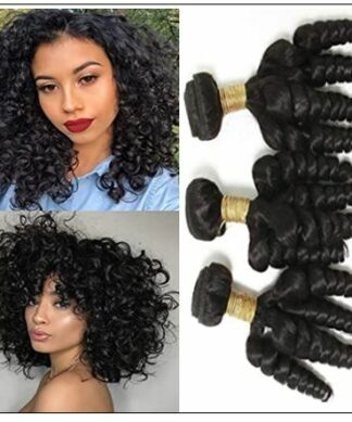 3 Bundles Virgin Remy Hair Short Curly Weave img-min