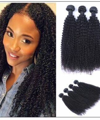 3 Bundles100% Virgin Human Hair Kinky Curly Hair img-min