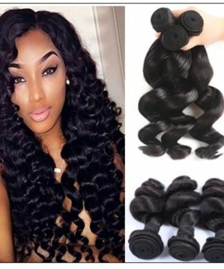 3 bundles Brazilian Loose Wave African American Hairstyles img-min