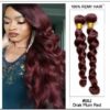 4 Bundles 99j Loose Deep Wave Human Hair Extensions img-min