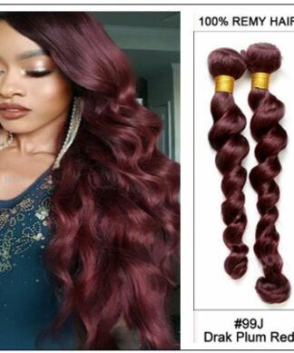 4 Bundles 99j Loose Deep Wave Human Hair Extensions img-min