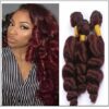 99J Loose Wave Wine Red Wavy Human Hair Weave img-min