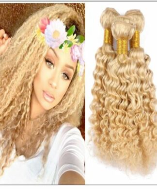 Deep Wave 613 Color Hair Weft Blonde Bundles 10-24 Inch img-min